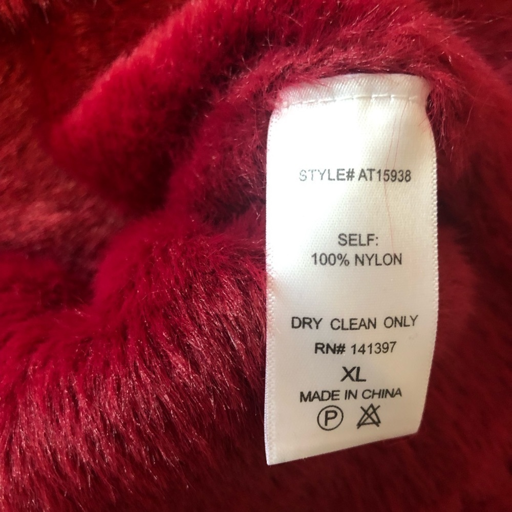 ASTR The LABEL Y2K Square Neck Puff Sleeve Fuzzy Faux Fur Crop Fitted Sweater XL - Picture 7 of 8